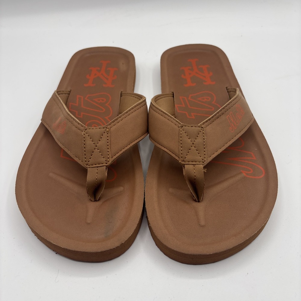 FOCO MLB New York Mets Slide on Sandals Flip Flops Men's Size M‎